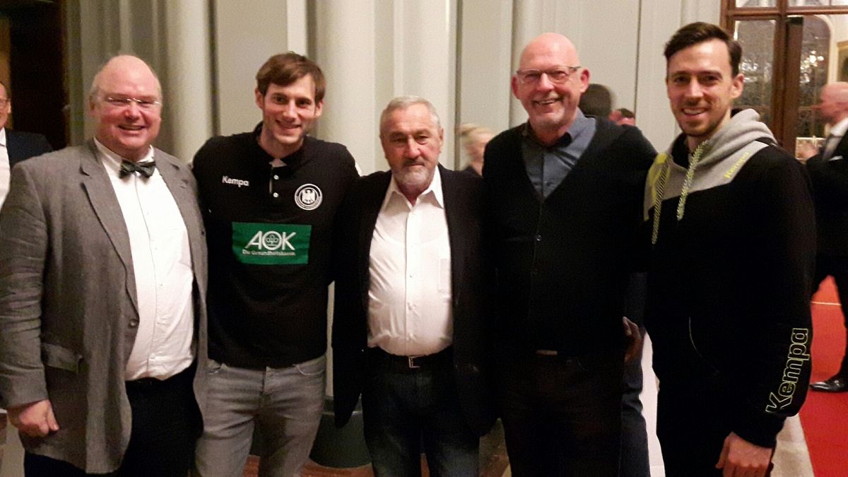 BHV-Delegierte mit Uwe Gensheimer und Patrick Groetzki