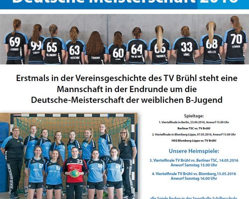 DEUTSCHE MEISTERSCHAFT DER WEIBLICHEN B-JUGEND