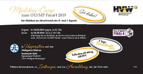 HVW-Mädchencamp zum OLYMP Final4 in Stuttgart