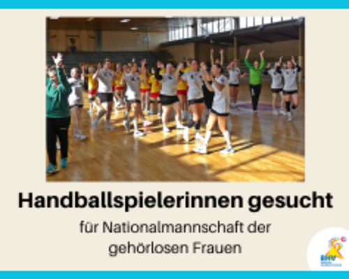 Handballspielerinnen für Nationalmannschaft der gehörlosen Frauen gesucht