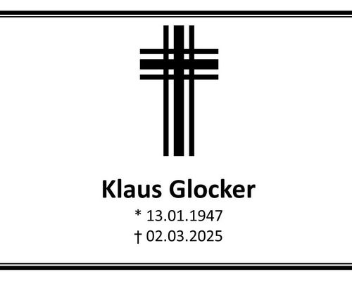 Trauer um Klaus Glocker 