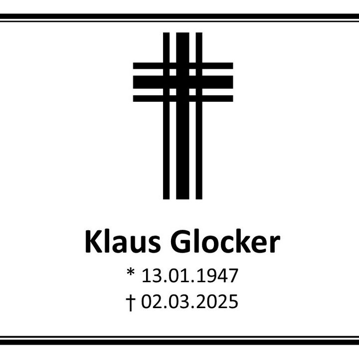 Trauer um Klaus Glocker 