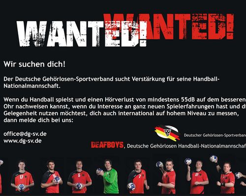 Deutsche Gehörlosen-Sportverband ist auf der Suche nach Verstärkung