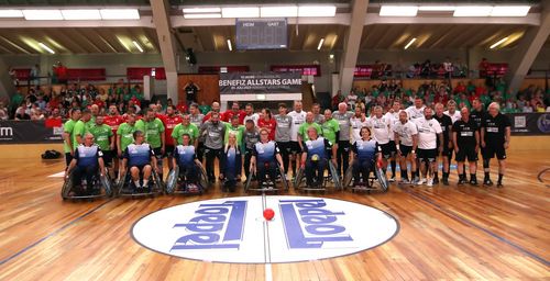 Rollstuhlhandball Deutschland erneut bei Benefizspiel der Allstars dabei