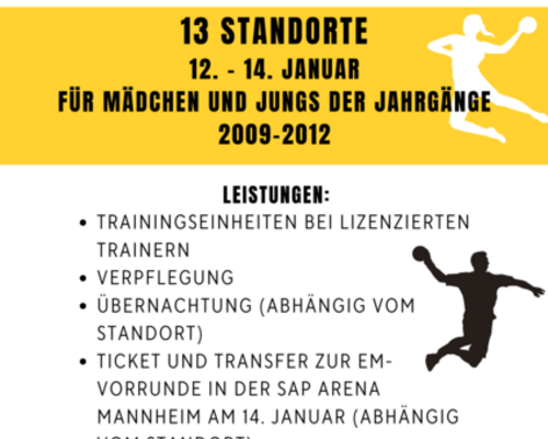 Handball EM Camps 2024 - Anmeldungen ab sofort möglich